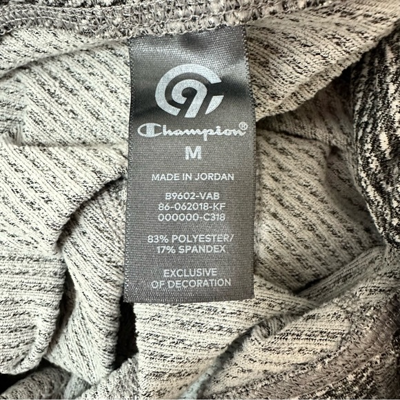 Champion Womens Striped Heather Grey Thick Activewear Workout Pants Size Med - Picture 8 of 9